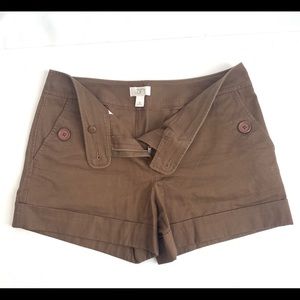Ann Taylor Loft Womens Brown Cuffed Shorts Size 10